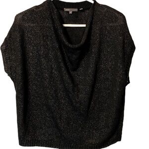 VINCE‎ metallic cowl neck dolman sweater top XS